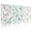 «Botanical Leaf» et motif géométrique sur toile, impression minimaliste moderne (ensemble de 3)-479537583