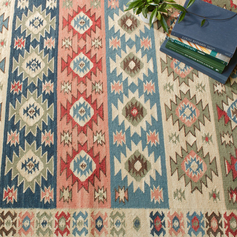 Balsam Kilim Multi Handwoven Wool Rug, Rectangle 9'6" x 13'6"