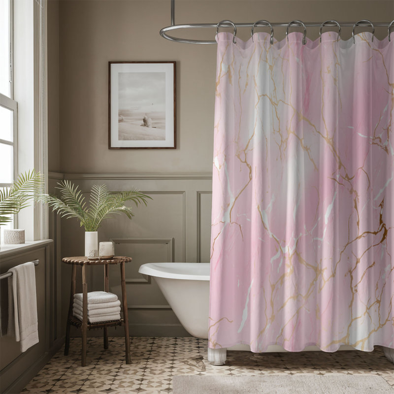 Blush Texture - Premium Shower Curtain 149, 74"H x 71"W