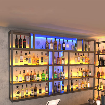 Creative Alphabet Wall Mounted Wine Rack by L Wall-hanging Wine Rhythm