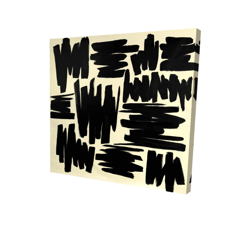Deconstructed Stripes - Beige Minimalist Canvas for Home Decor