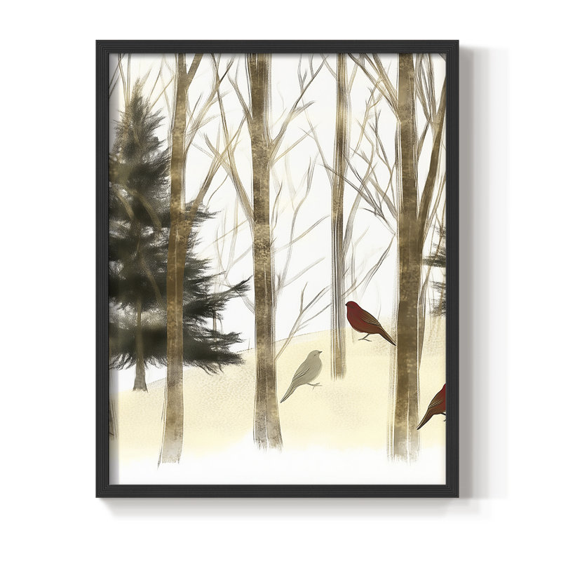 «Christmas Holiday Art CCL XXXVII», reproduction encadrée - bois massif, H 11 po x l 9 po, Noir, noir, noir, noir