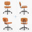 Fauteuil de bureau pivotant sans accoudoirs Aguilera, en similicuir avec dossier-341467004