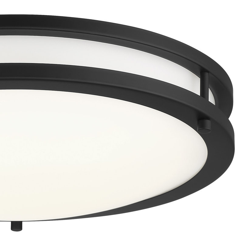 Aston Acrylic LED Flush Mount, Coal, 3.75" H x 15.75" W x 15.75" D