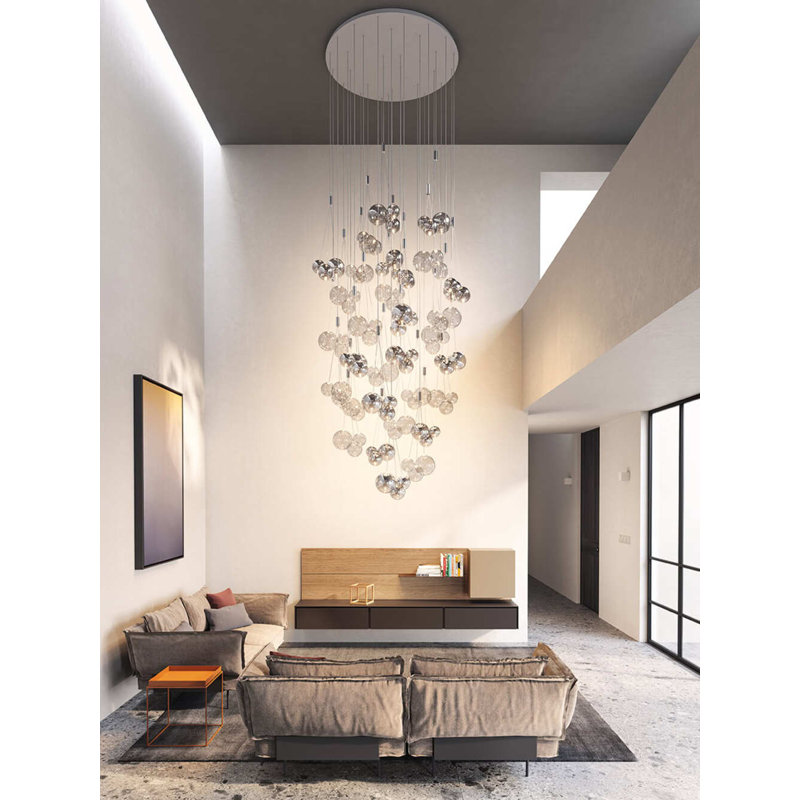 Lodes Random Suspension Lamp Low-V, Rose Gold