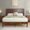 Lit plateforme en bois massif de style contemporain moderne avec tête de lit réglable Hermes