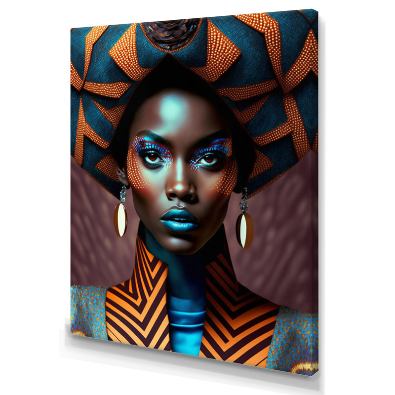 Art mural africain sur toile Avant-Garde Elegant, H 20 po x l 12 po x P 1 po, Toile tendue