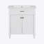 Meuble-lavabo de 30 po avec lavabo en céramique, porte à fermeture en douceur et tablettes réglables-386429979