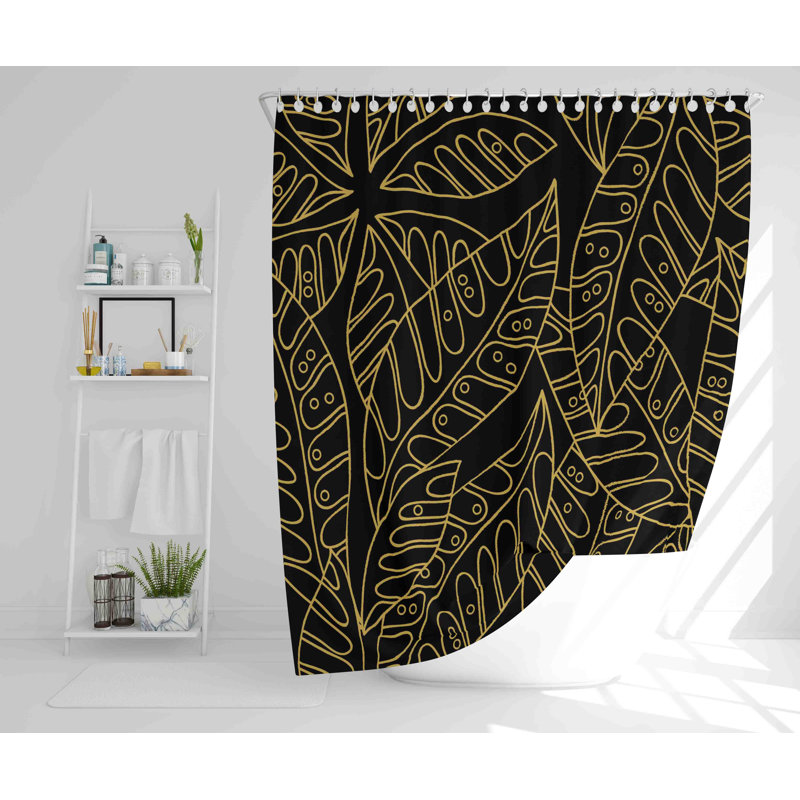 Noni 2 Piece Polyester Shower Curtain Set, 168cm H x 168cm W