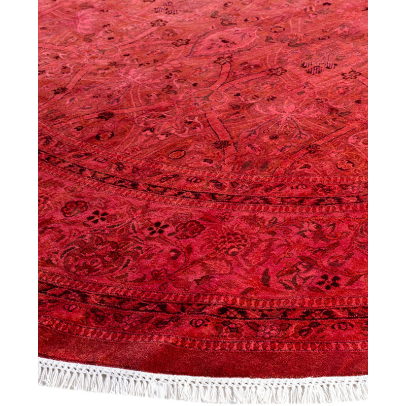 Overdyed One-of-a-Kind 8' 1" X 8' 1" Hand Knotted Area Rug