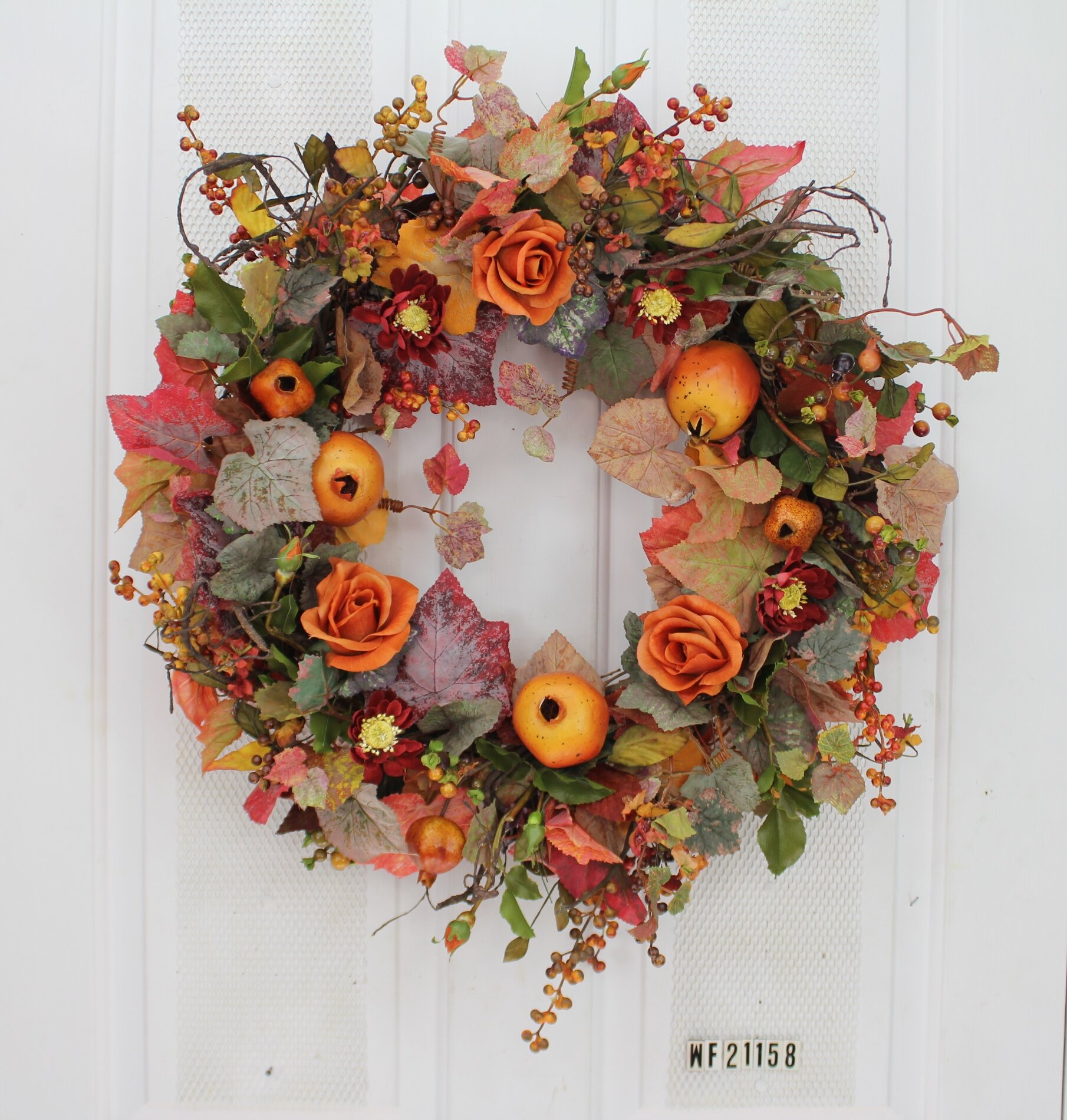 Primrue Handcrafted Faux Rose Foam 24'' Wreath | Wayfair