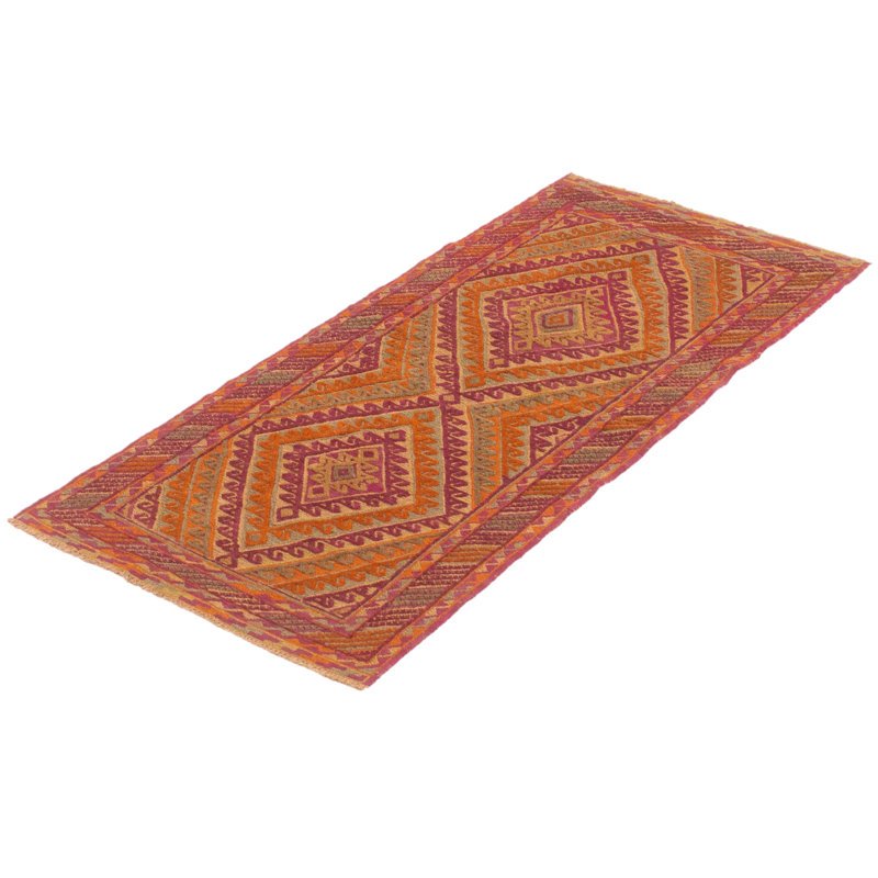Tapis mauve noué à la main de conception unique 2 pi 7 po x 6 pi 0 po Jo-Leigh