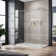 60" W X 36" D X 72" H Frameless Sliding Shower Enclosure With 3/8" Clear Tempered Glass, Brushed Nickel