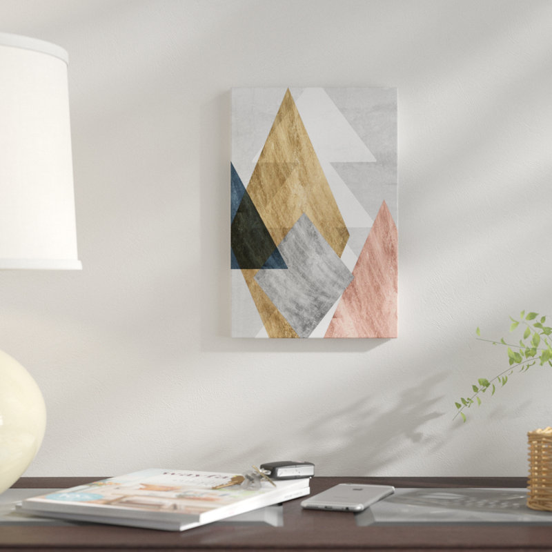 «Peaks I», impression sur toile, H 18 po x l 12 po x P 1,5 po, Toile tendue, Pas de tapis