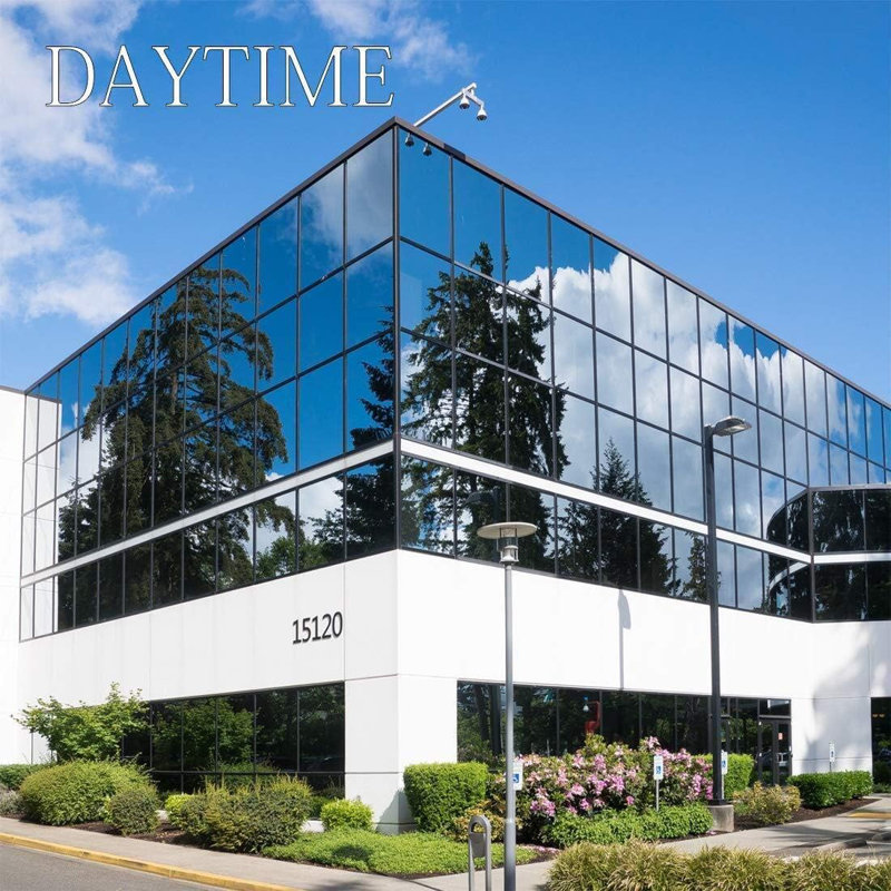 One Way Mirror Window Film For Daytime Privacy - Static Cling Non-Adhesive Decorative Tint With Heat Control & UV Protection For Home And Office