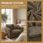 Fauteuil paresseux de 46,5 po en velours côtelé avec dossier et coussin moelleux, chaise longue ergonomique pour le salon et la chambre à coucher-1220532067