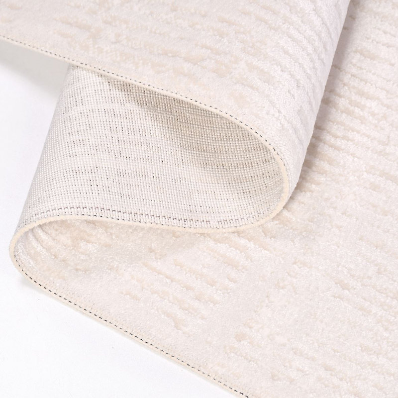 Tapis crème moderne antidérapant lavable à la machine