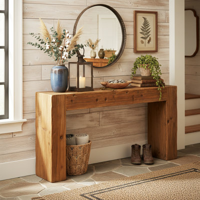 63-Inch Solid Wood Console Table