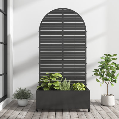 73" Outdoor Metal Planter Box Raised Garden Bed