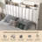 Bed Frame with Storage Drawers Pockets and Galaxy Star Projector Upholstered Wingback Headboard-1992529690-1992529689