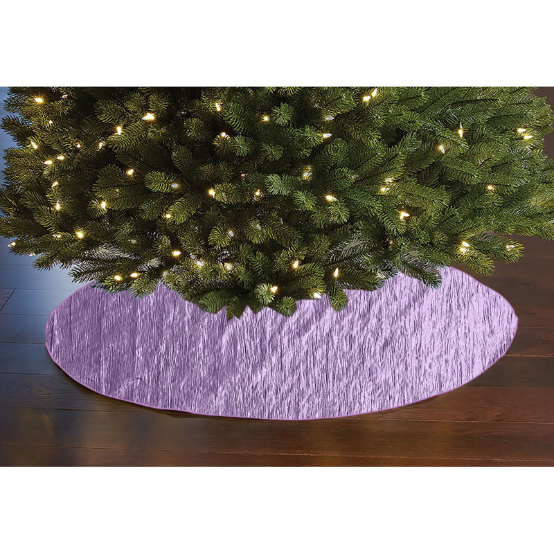 Jupe d'arbre de Noël en taffetas froissé, Lavande