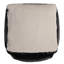 Pouf cubique 18 po en similicuir noir
