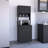 Della 60 Kitchen Pantry With Countertop, Closed & Open Storage -Black