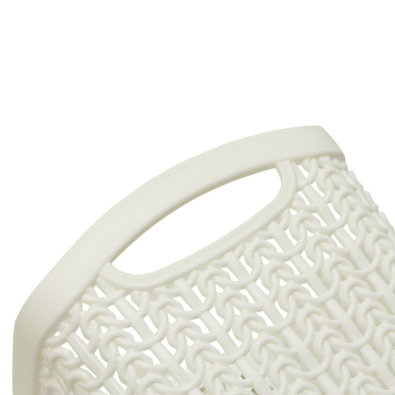 Knit Loop Storage Baskets, White