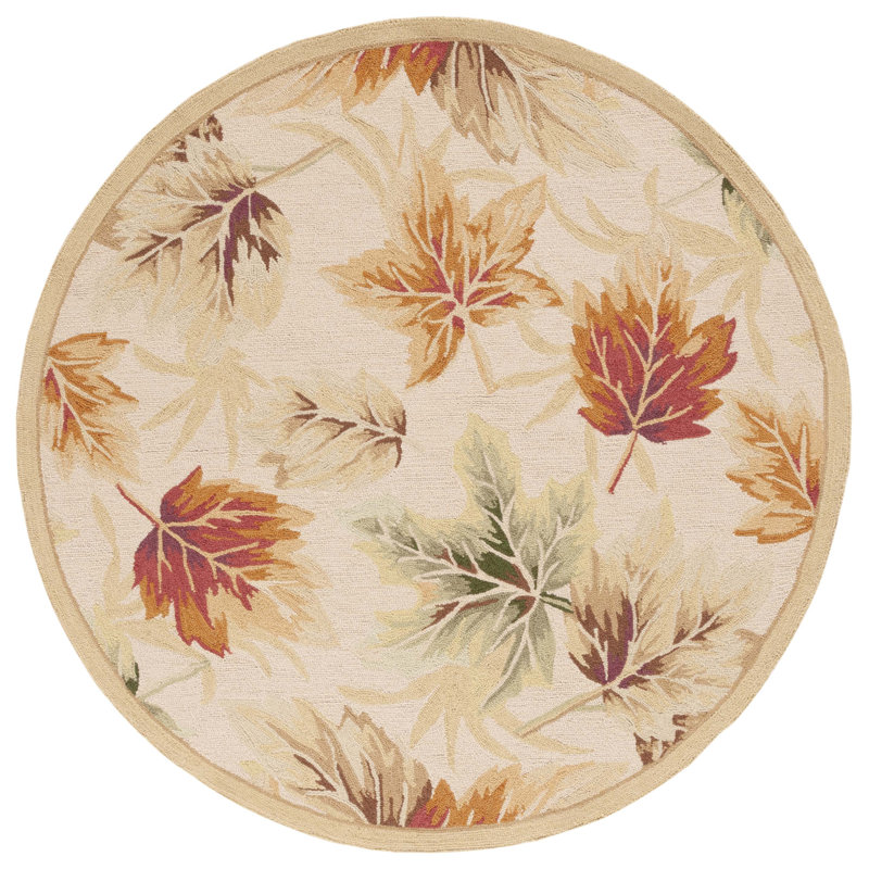 Kinchen Hand Hooked Wool Pile Rug, Round 3'