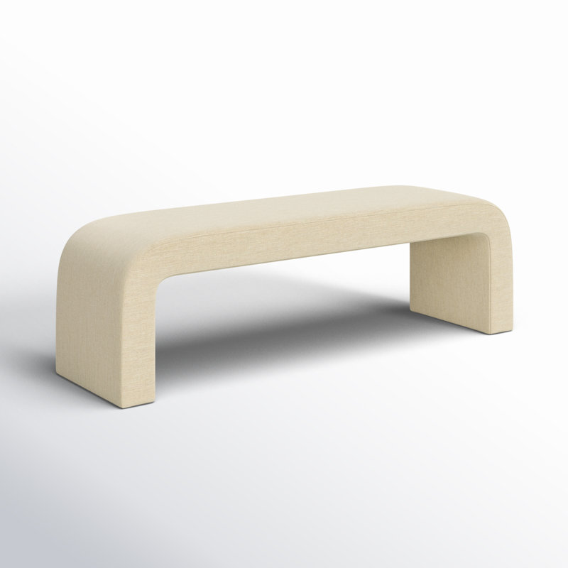Banc rembourré Daine, Lin beige