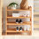 Lupe 12-Pair Bamboo Stackable Shoe Rack