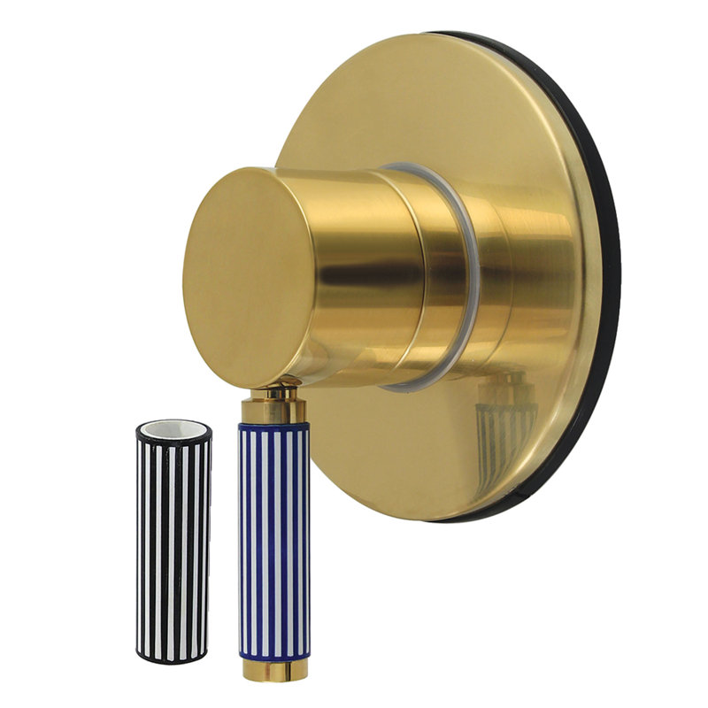 Kingston Brass Verona Single-Handle Six-Way Diverter Valve With Round Trim Kit, Matte Black