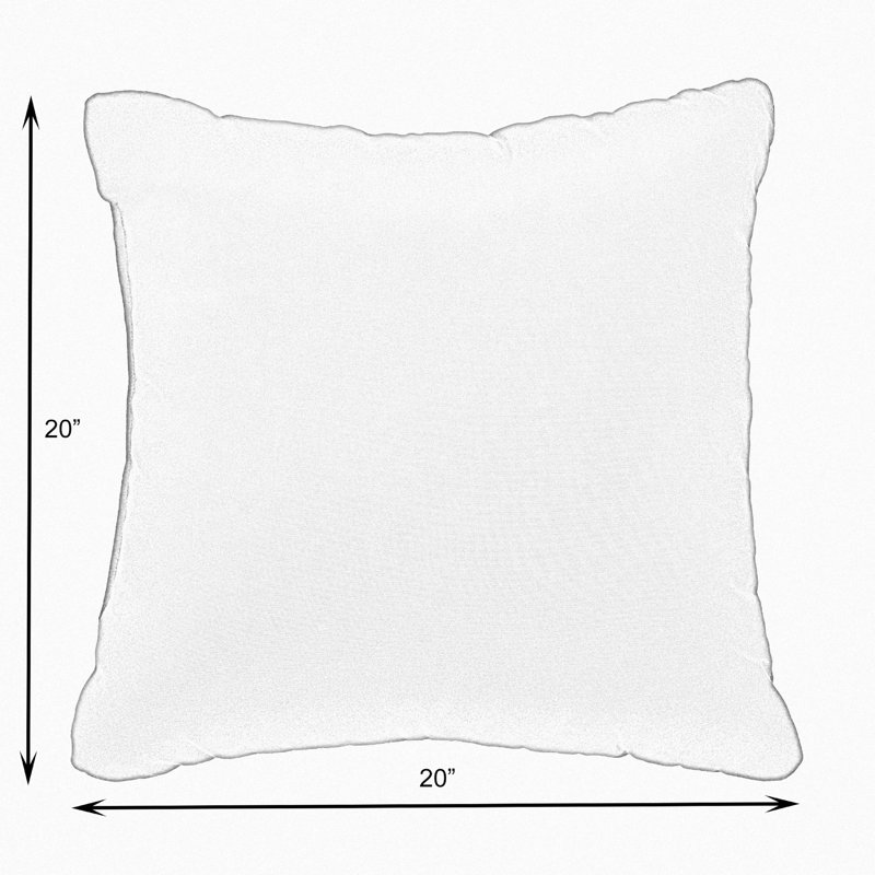 Coussin Sunbrella, H 20 po x l 20 po x P 6 po, Bleu