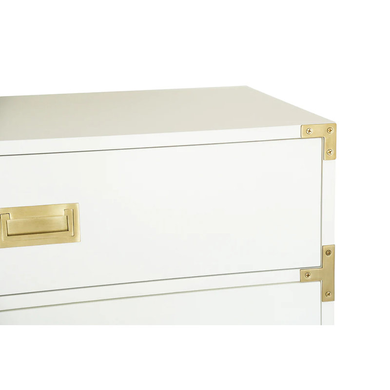 Carlyle 3 - Drawer Nightstand, White Satin