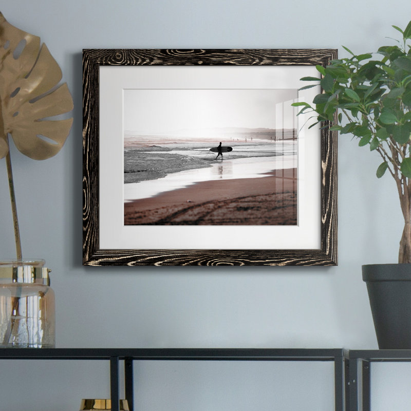 Stockton Beach par J Paul - reproduction de photo sur papier encadrée, Noir, H 24 po x l 18 po x P 1,5 po