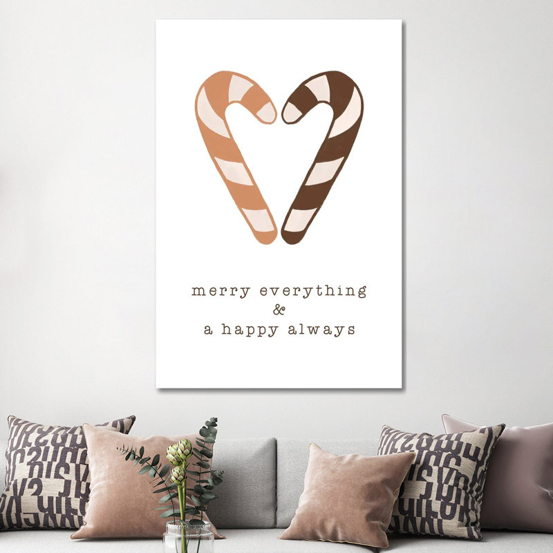 Merry Everything And A Happy Always - Wrapped Canvas Print, 152.5 cm H x 101.5 cm W