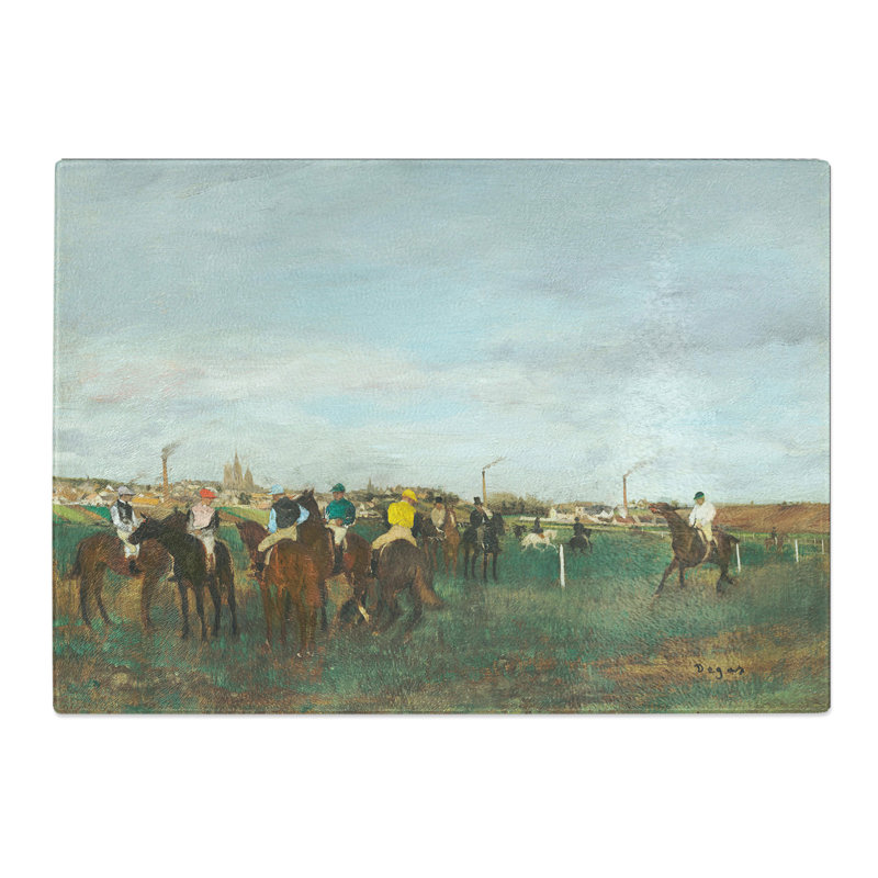 The Horse Races by Edgar Degas Chopping Board, 20cm W x 28.5cm L
