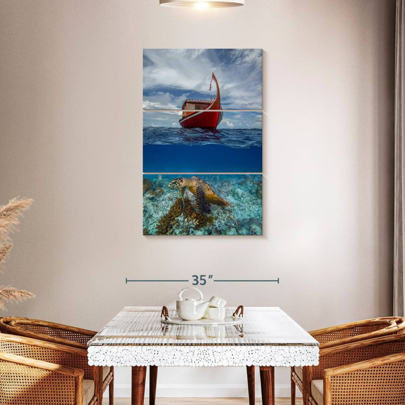 Brampt Exotic Maldivian Turtle, 23" H x 14" W