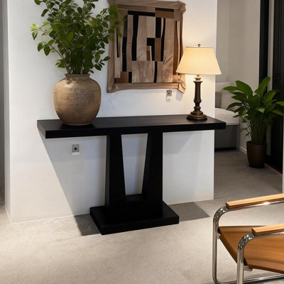 Modern simple black console table
