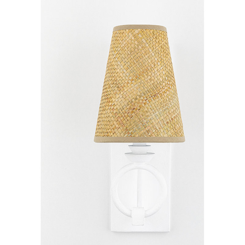 Pendelton 1 - Light Armed Sconce, White Plaster