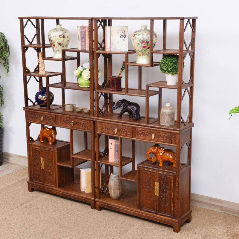 New Chinese Retro Simple Style Bookcase