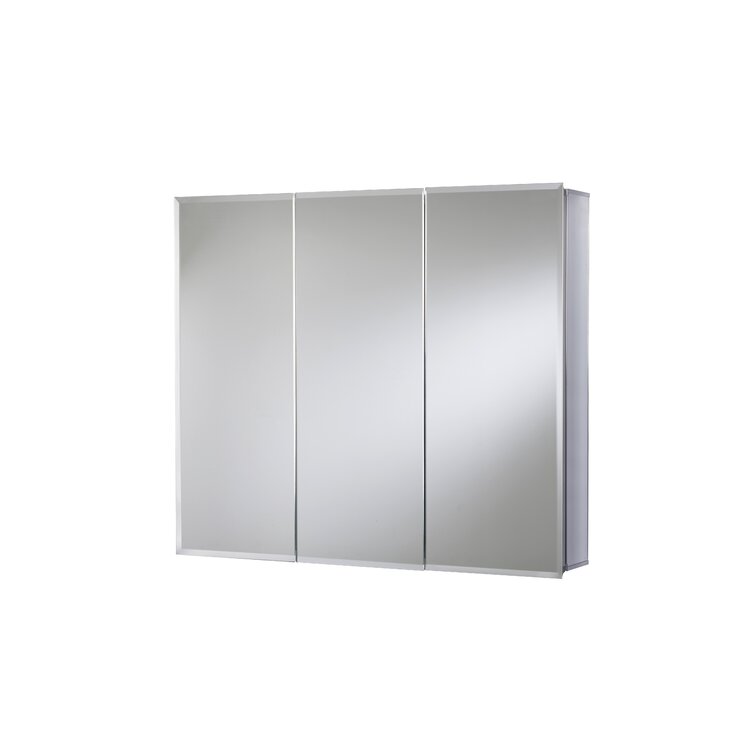 30 inch Aluminum Bathroom Medicine Cabinet with Recess or Surface Mount 30x26