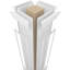 Craftsman Classic Cedar Park Square non effilé avec colonne Prairie Capital-70772375