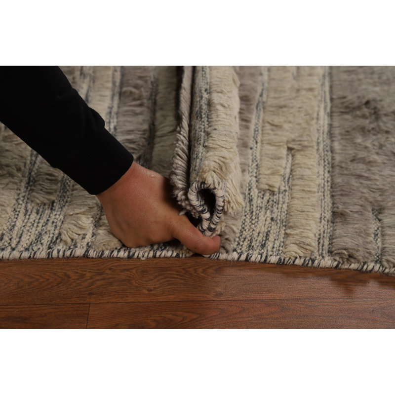 Tapis oriental marocain à rayures 6 x 8 po
