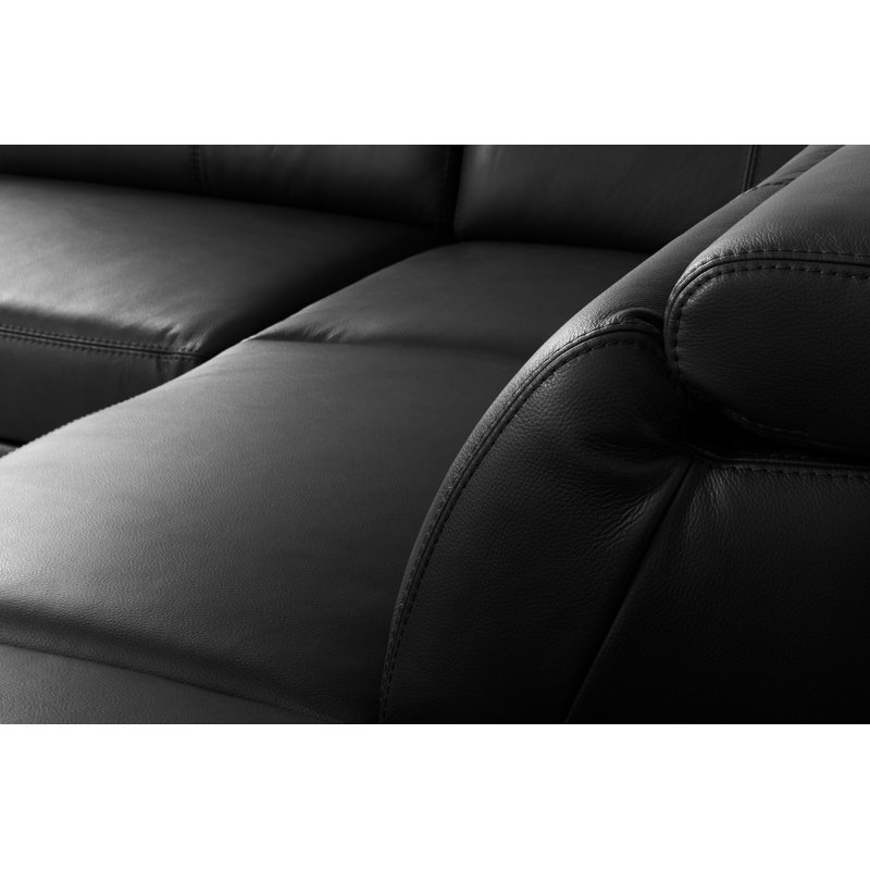 4 Seater Sofa Bed, Right hand Facing, Black