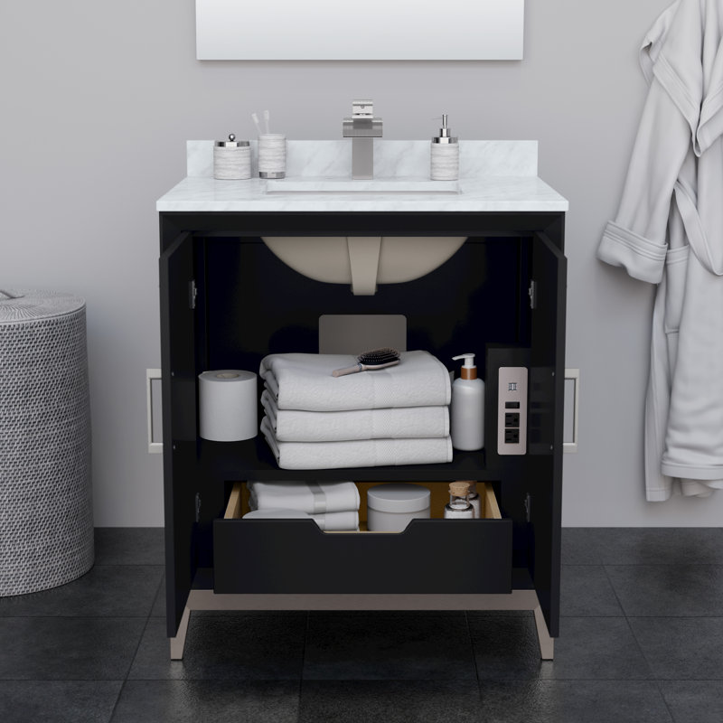Marlena 29.5'' Single Bathroom Vanity Base Only, Black