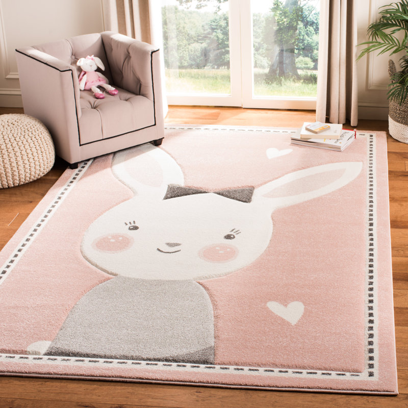 Glantz Animal Print Pink Area Rug, Rectangle 5'3" x 7'6"