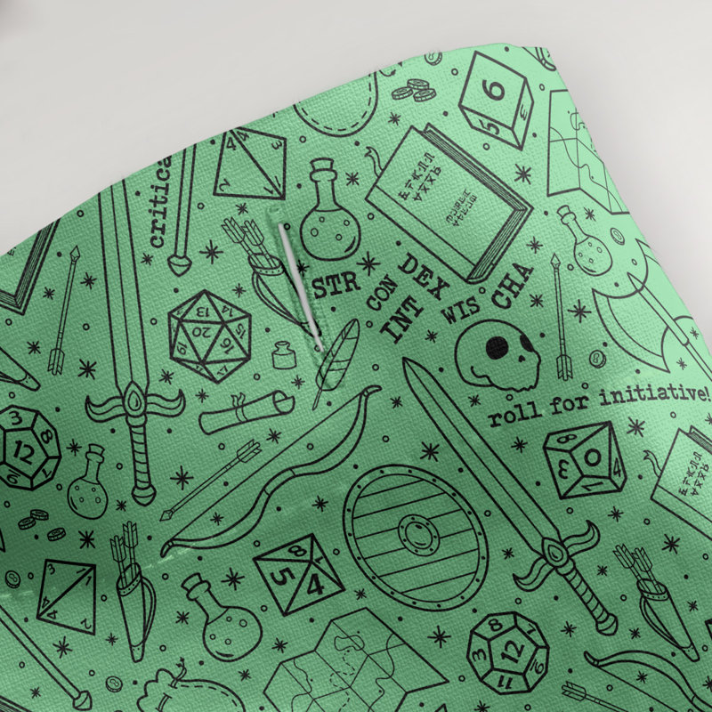 Rideau de douche simple classique RPG, Vert / Noir