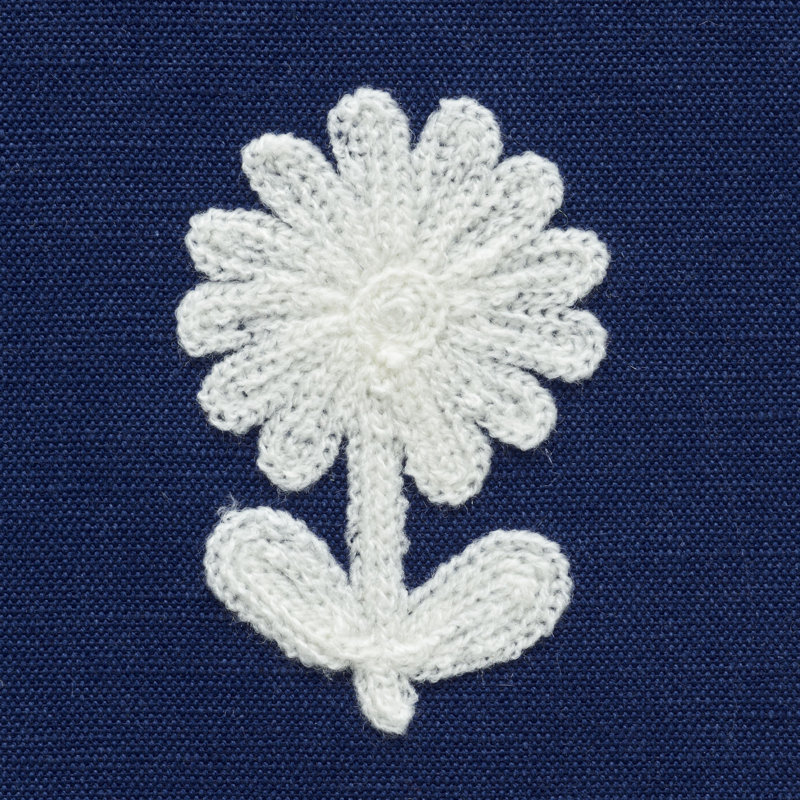 Tissu brodé Paley, Bleu