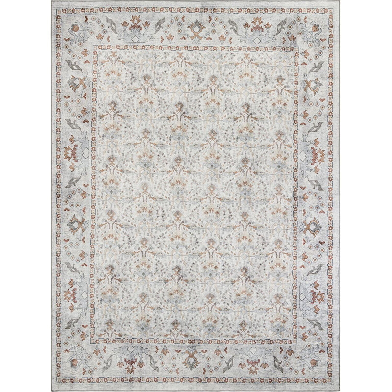 Traditional Guljan Area Rug Ivory Color, Rectangle 10' x 13'1"